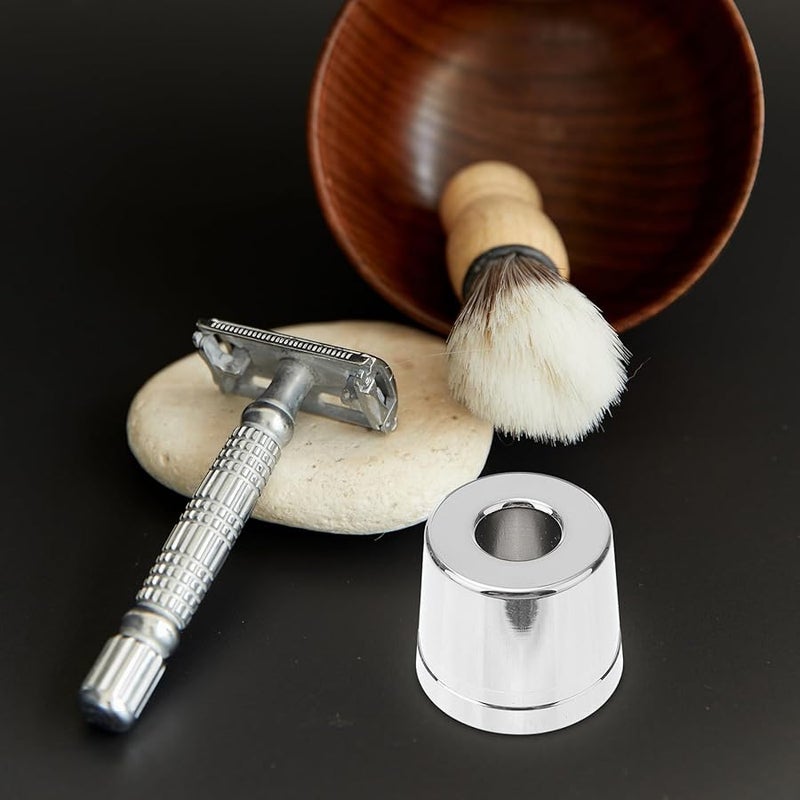 Cabilock Brass Double Sided Razor Stand Holder Rust Resistant Bathroom Countertop Storage - Image 2